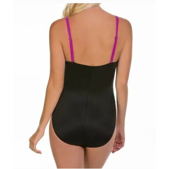 Magic Suit by Miraclesuit Swimsuit One Piece Swimwear Orchid Womens Size 12 New - Picture 2 of 15